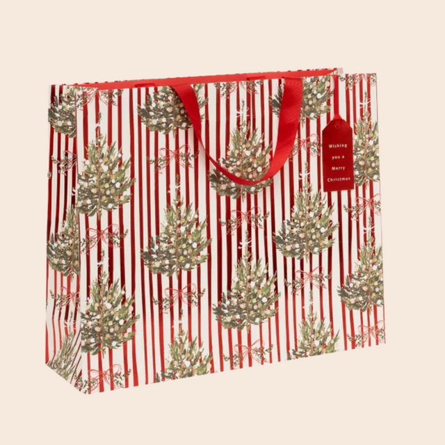 Striped Spruce Shopper Gift Bag