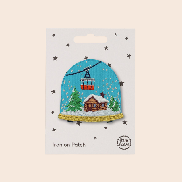 Snow Globe Iron On Patch