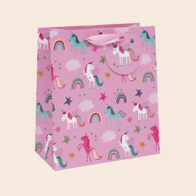 Medium Pink Unicorn Gift Bag
