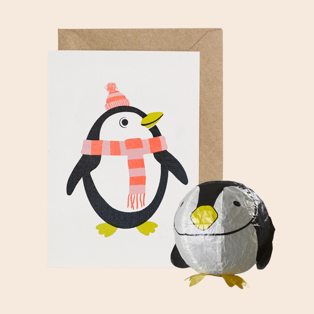 Penguin Balloon Card