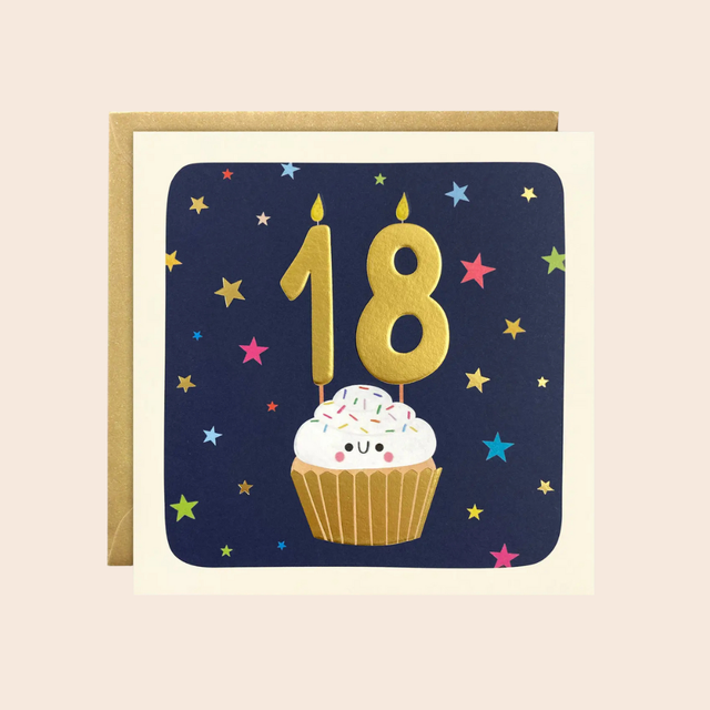 Age 18 Happy Cupcake Card