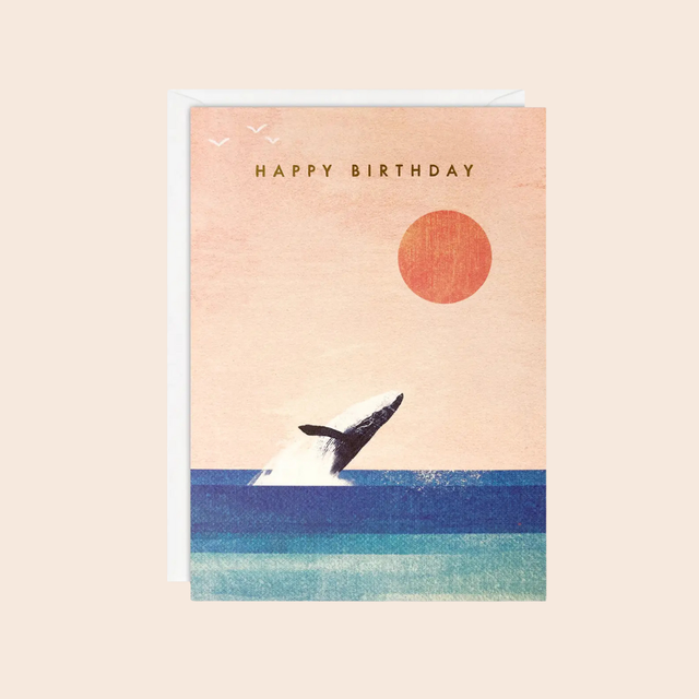 Whale Offshore Birthday Card