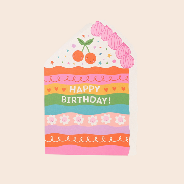 Cake Die Cut Birthday Card
