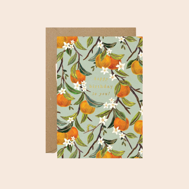 Oranges Birthday Card