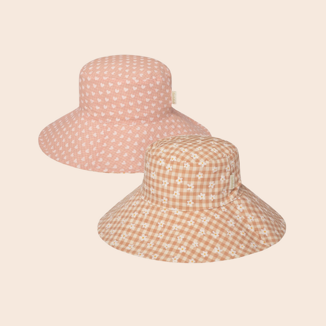 Daisy Gingham Reversible Sun Hat
