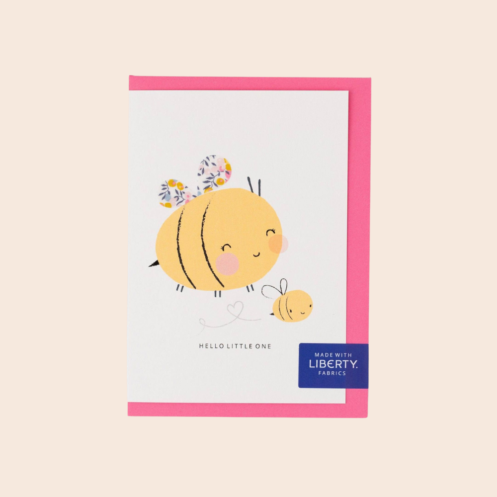 Liberty Bee New Baby Card