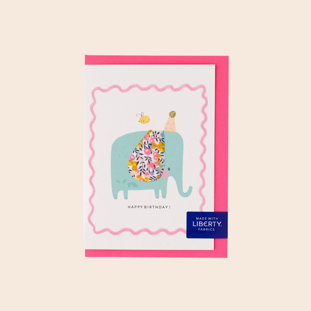 Liberty Elephant Birthday Card