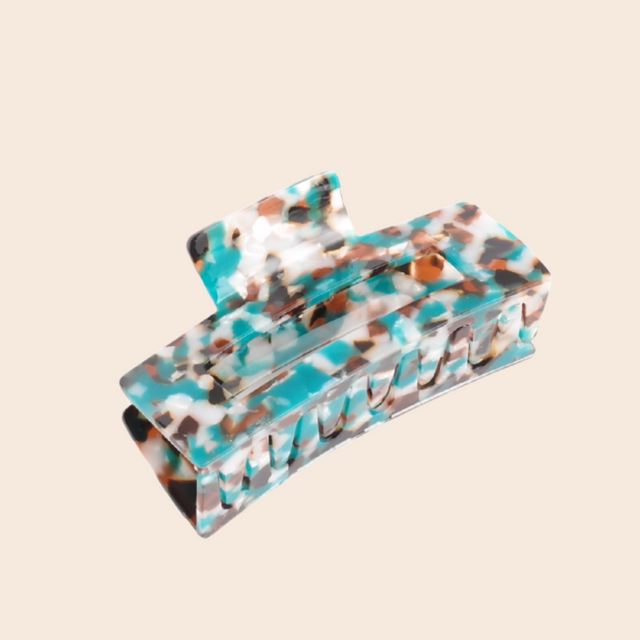 Rectangle Blue Large Tortoise Claw Clip