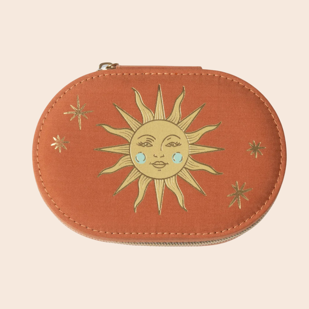 Terracotta Sun Oval Jewellery Case