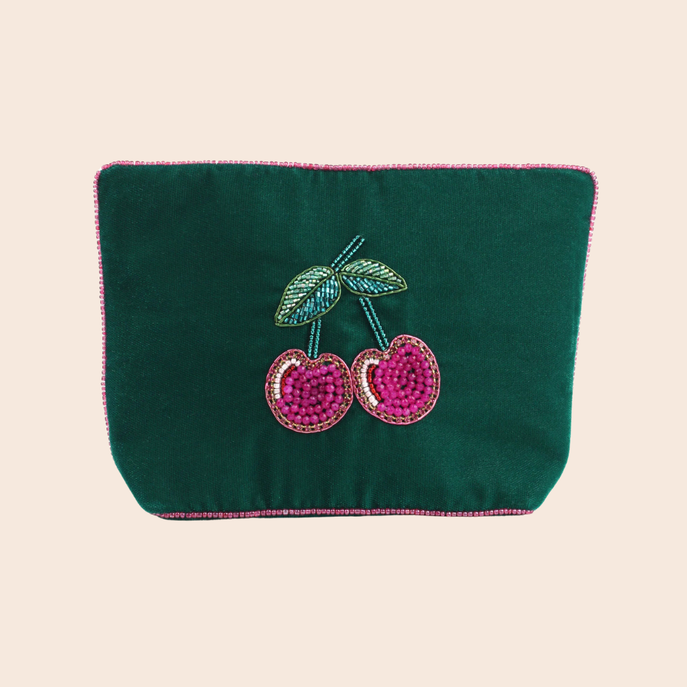 Green Cherry Medium Pouch