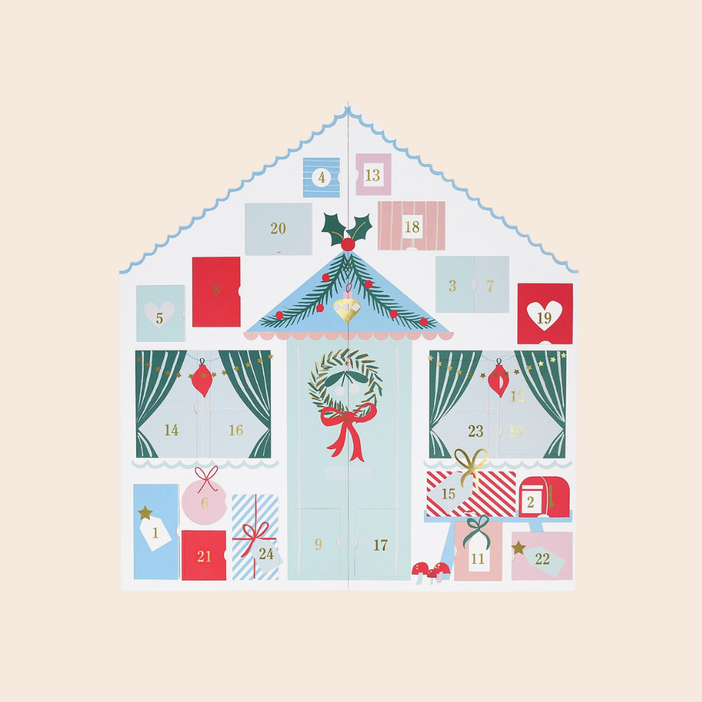 Santa's Cabin Sticker Advent Calendar