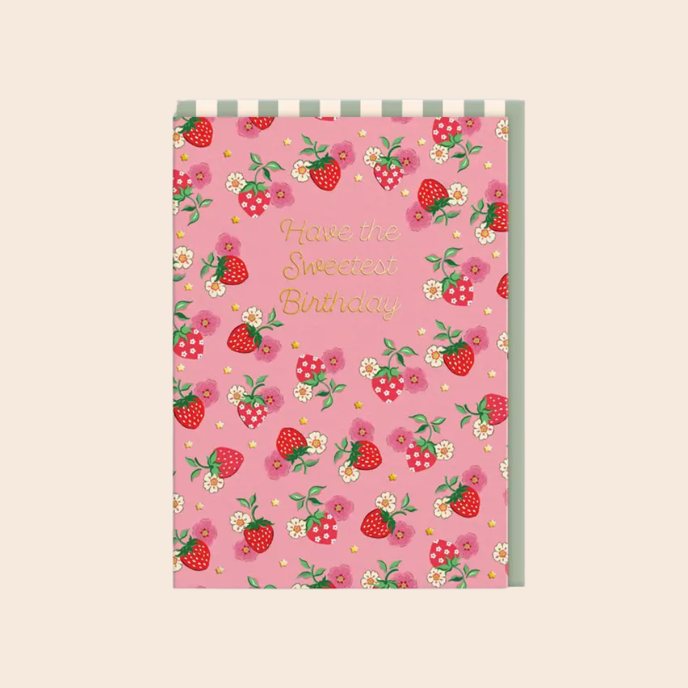 Sweetest Strawberry Birthday Card