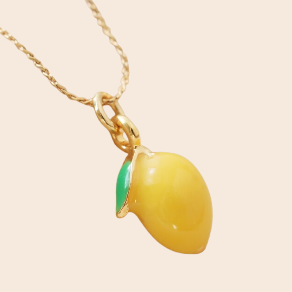Enamel Lemon Necklace