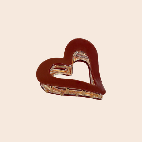 Open Heart Claw Clips