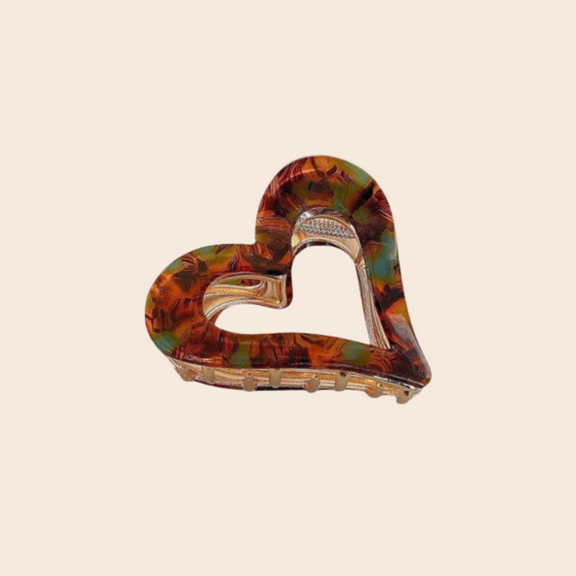 Open Heart Claw Clips
