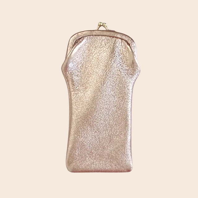 Metallic Leather Glasses Cases
