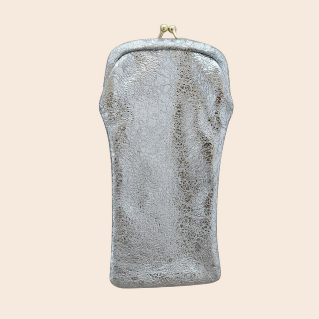 Metallic Leather Glasses Cases