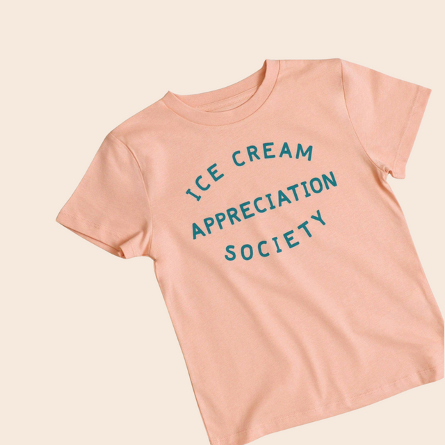 Peach Ice Cream Appreciation Society Kid's T-shirt