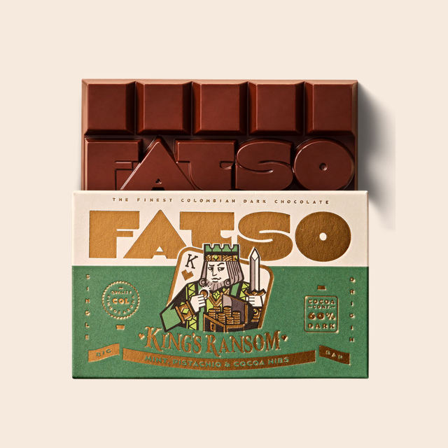 Kings Ransom: Mint, Pistachio & Cocoa Nibs Dark Chocolate