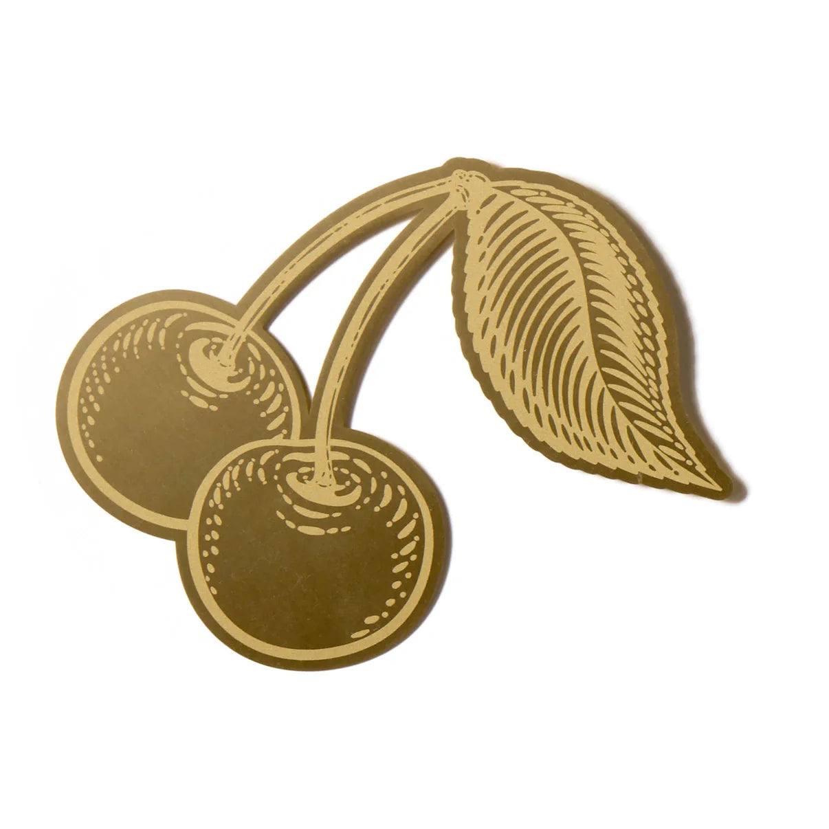 Cherries Brass Bookmark