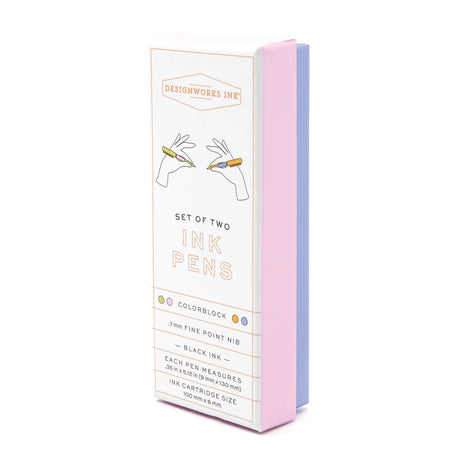 Set Of 2 Colour Block Pens