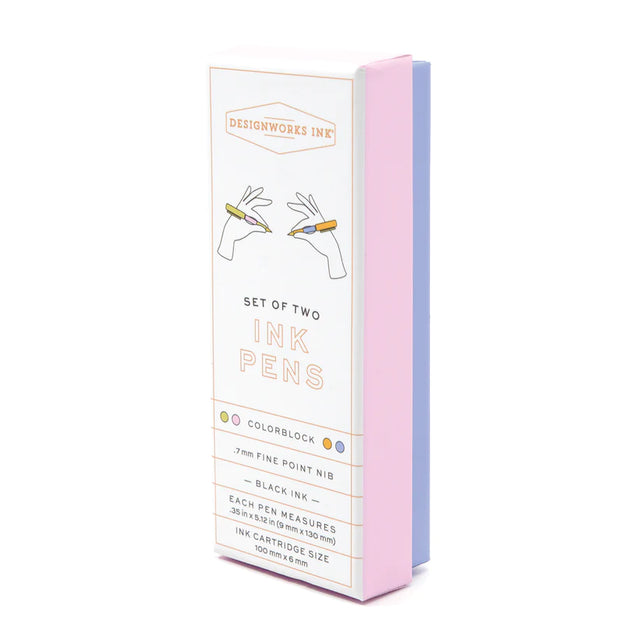 Set Of 2 Colour Block Pens