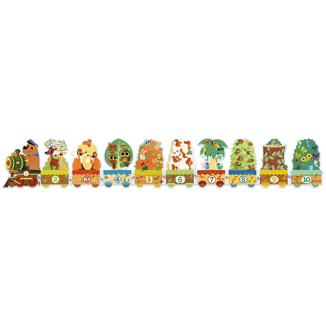 Counting Animal Train Puzzle