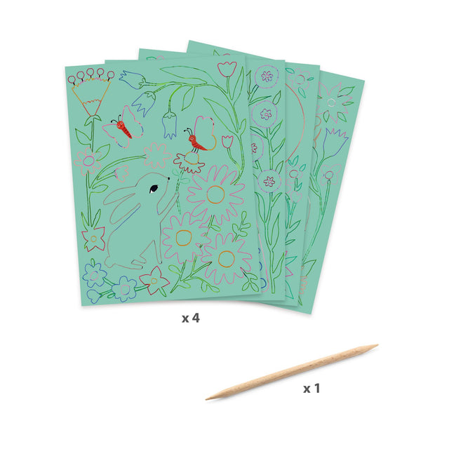 Garden Animal Scratch Cards Craft Kit