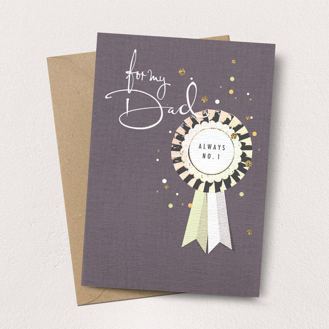 For My Dad Rosette Card