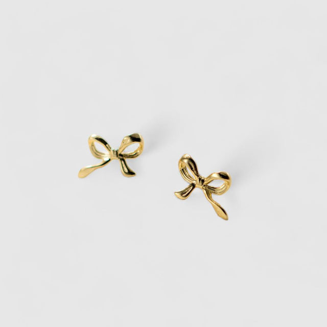 Gold Little Bow Earrings