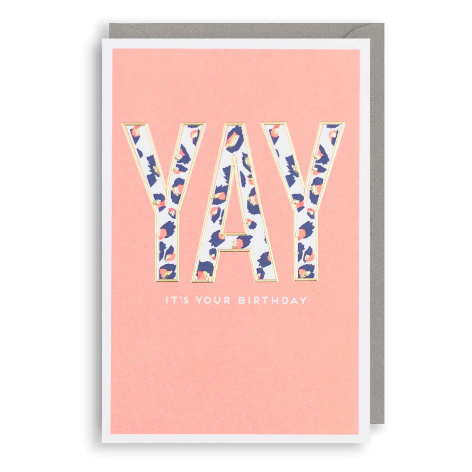 Yay Birthday Leopard Print Card