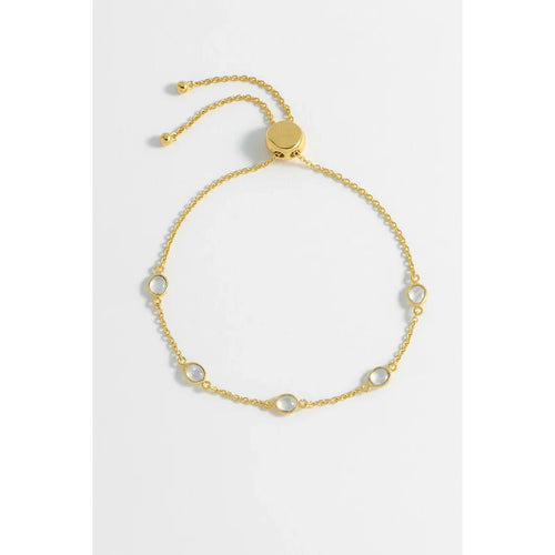Moonstone Gold Pebble Bracelet
