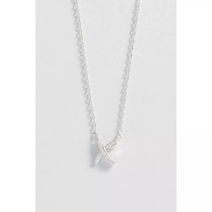 Silver Plated Kiss Necklace