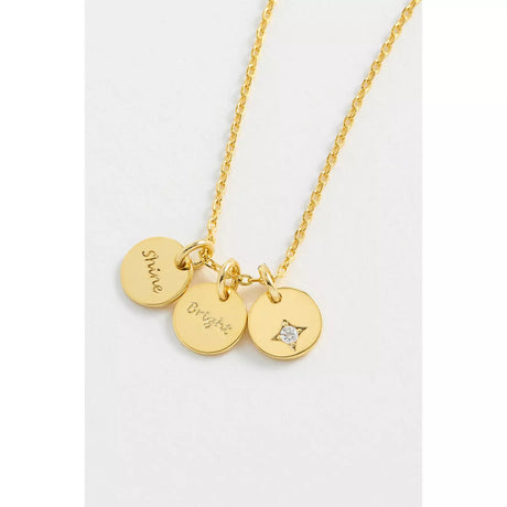 Triple Disc Gold Necklace