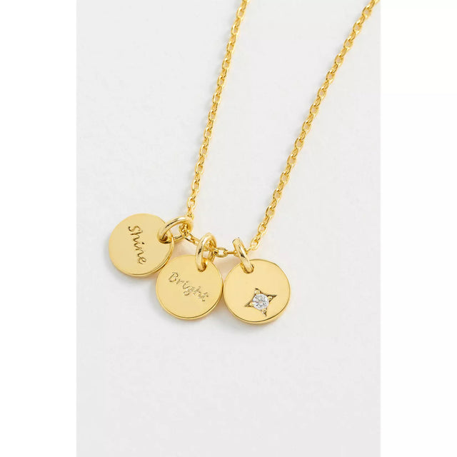 Triple Disc Gold Necklace
