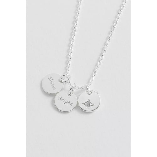 Triple Disc Silver Necklace