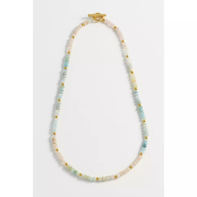 Pastel Rainbow Beaded Necklace