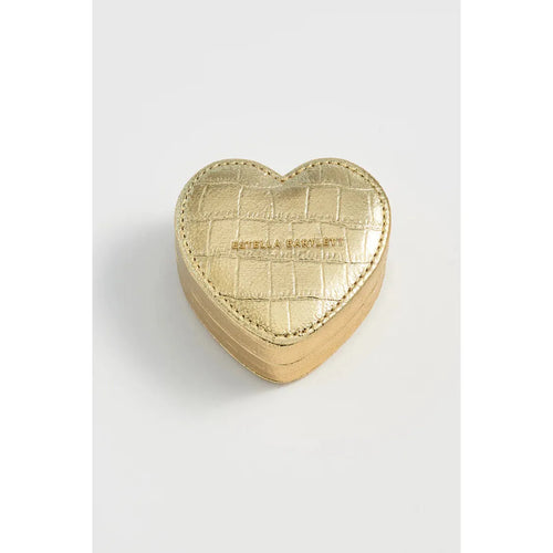 Mini Gold Croc Heart Jewellery Box