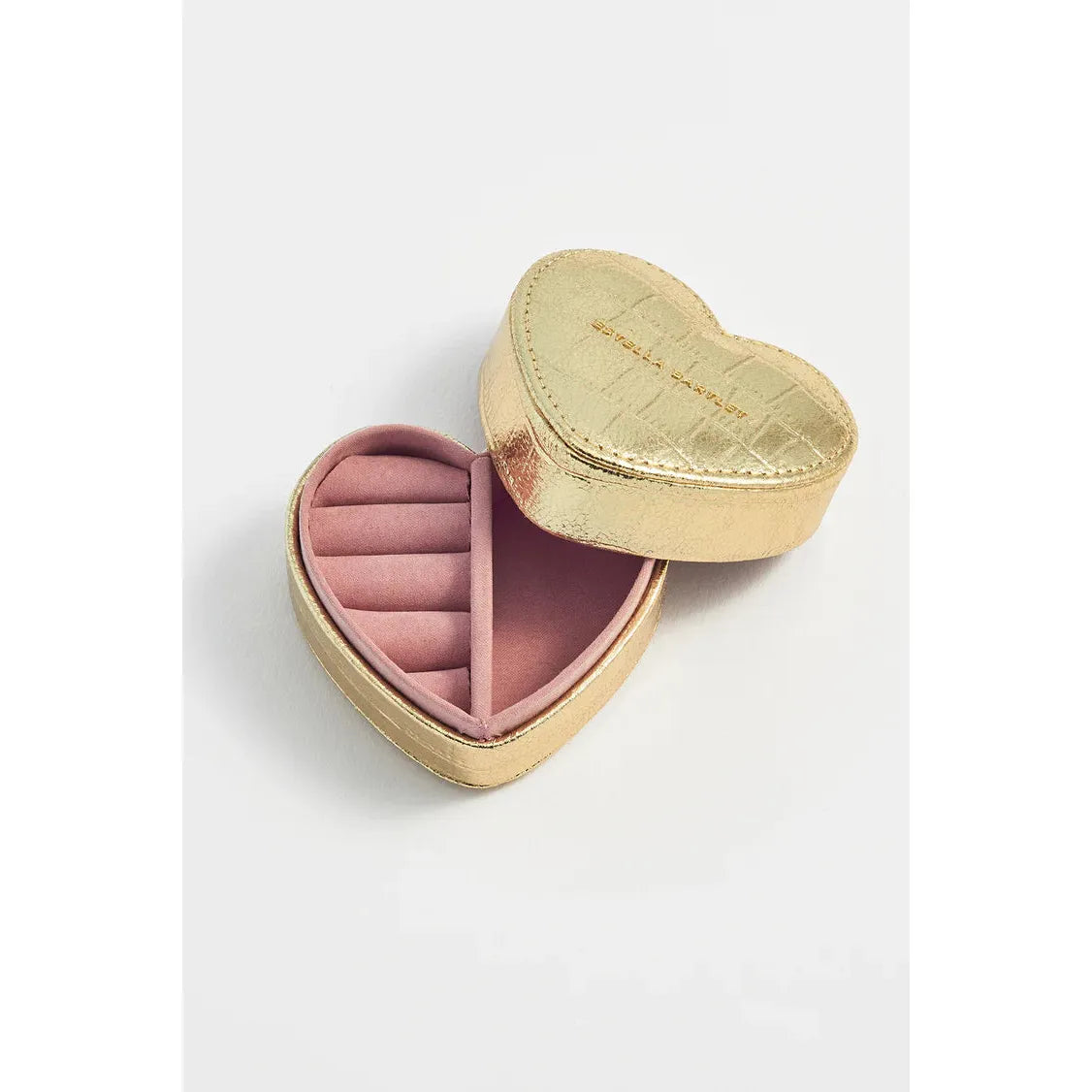 Mini Gold Croc Heart Jewellery Box