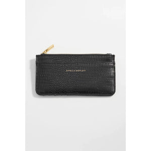 Long Black Croc Purse