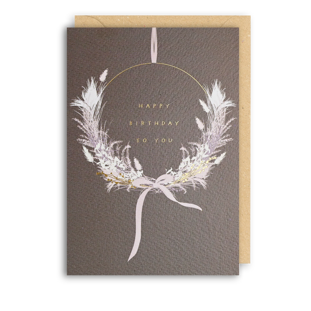 Happy Birthday Wreath Card