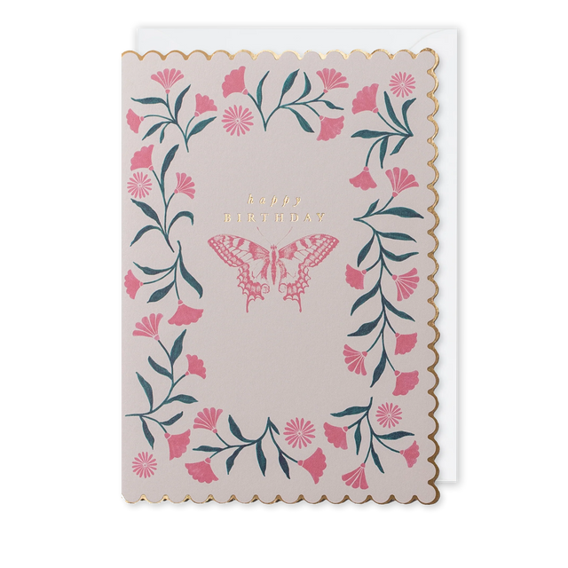 Butterfly Birthday Scalloped Card
