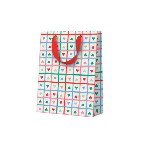 Small Heart Grid Gift Bag