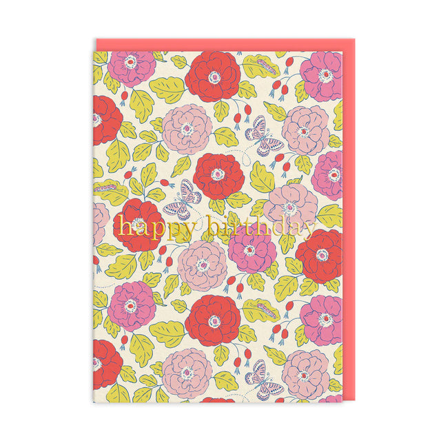 Butterfly Floral Birthday Card