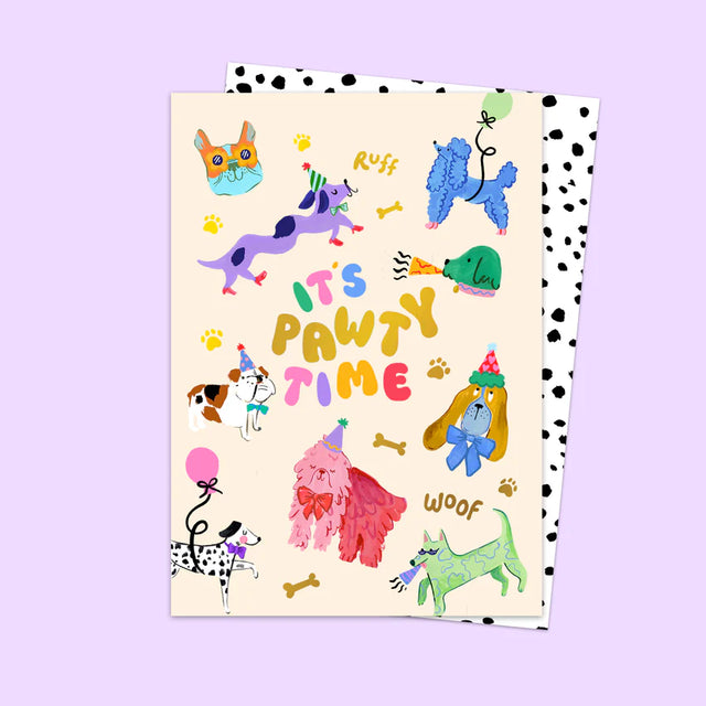 It's Pawty Time Birthday Card