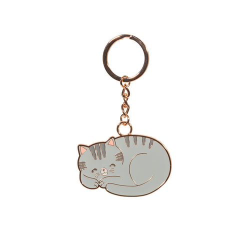 Grey Cat Keyring