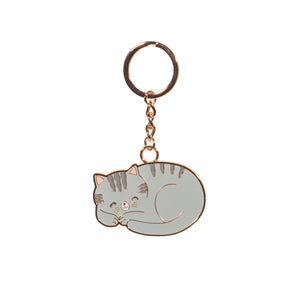 Cat Enamel Keyring