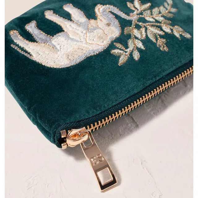 Elephant Herd Emerald Coin Purse