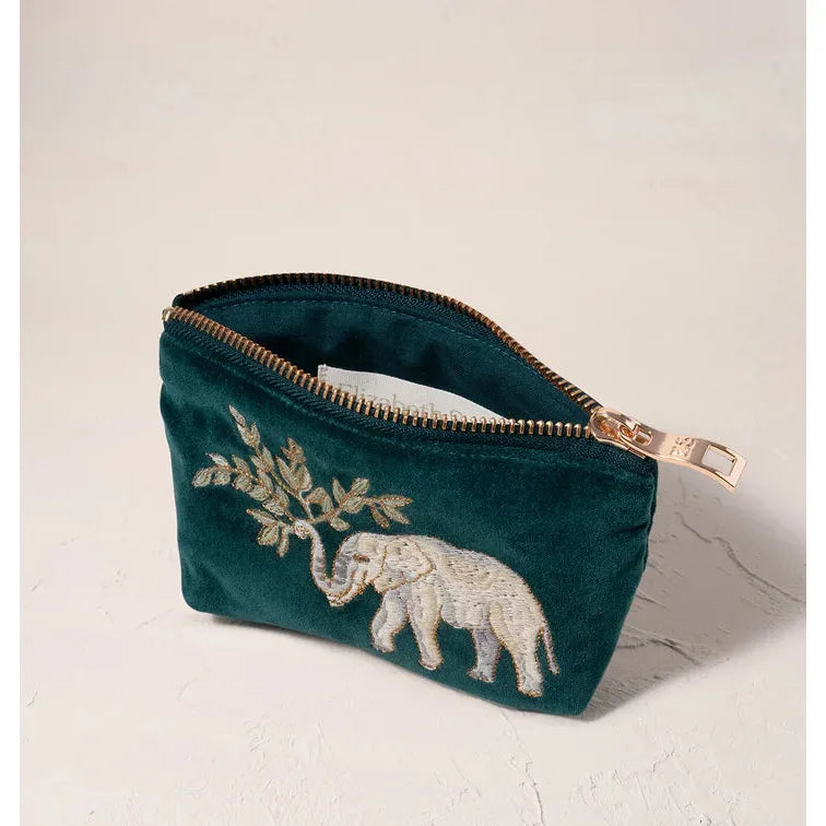 Elephant Herd Emerald Coin Purse