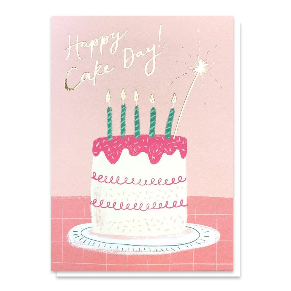 Pink Happy Cake Day Card
